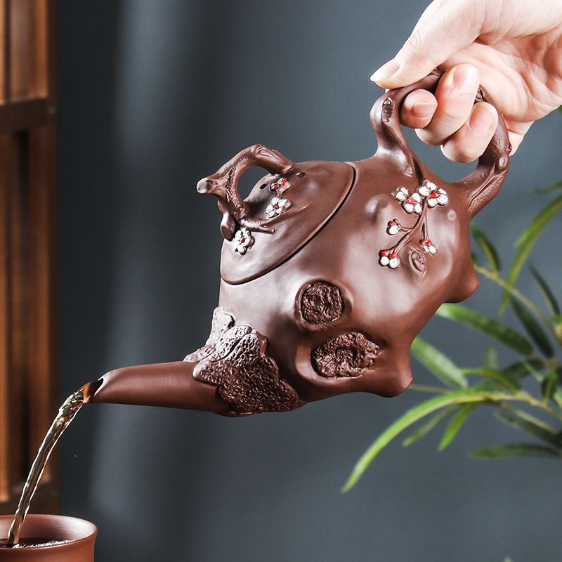 ✩ 絕版收藏!正宗宜興紫砂朱泥長嘴供春壺 ❘ 黃金大容量500cc ❘ 純手工浮雕匠製,泡茶更香 ✩ 絕版收藏!正宗宜興紫砂朱泥長嘴供春壺 ❘ 黃金大容量500cc ❘ 純手工浮雕匠製,泡茶更香